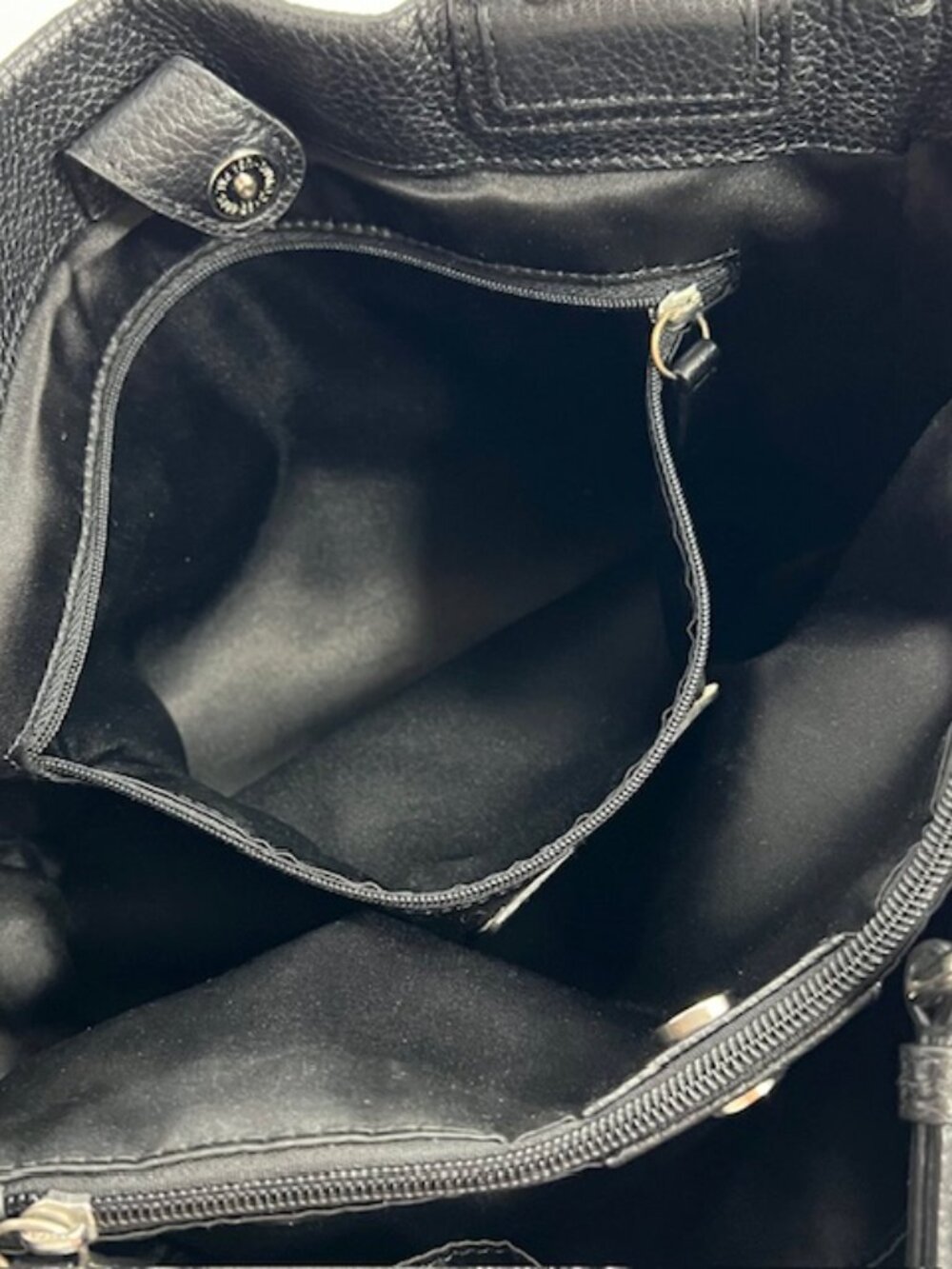 Coach Peyton Penelope Pebble Leather Turn Lock CarryAll Satchel Bag F16531 Black - Picture 14 of 16
